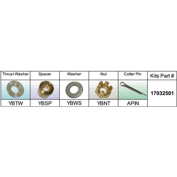 Fixed Hub Propeller Hardware Kit - Yamaha, Type B